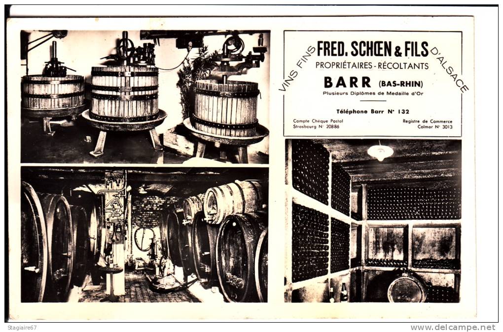 BARR VINS FINS MULTIVUES FRED SCHOEN ET FILS CAVES - Barr