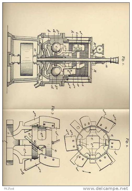 Original Patentschrift - J. Fuller In Catasauqua , USA , 1906 , Kugelschleudermühle !!! - Maschinen