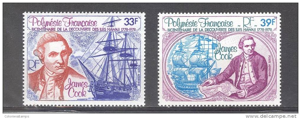 (S1194) FRENCH POLYNESIA, 1978 (Bicentenary Of Captain James Cook´s Arrival In Hawaii) Complete Set Mi ## 248-249. MNH** - Unused Stamps