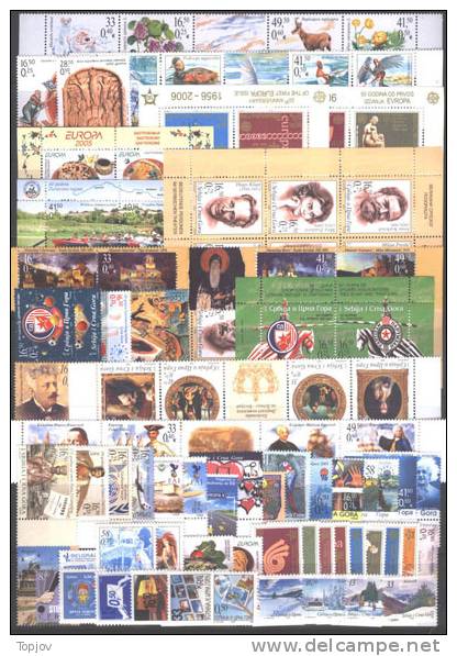 2005 - YUGOSLAVIA  - COMPLETE YEAR - 73 V + 5 Bl + 4 Tax - **MNH - Full Years