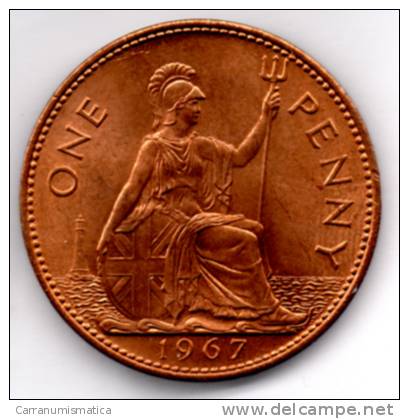 GREAT BRITAIN / GRAN BRETAGNA - ELIZABETH - 1 PENNY ( 1967 ) - D. 1 Penny