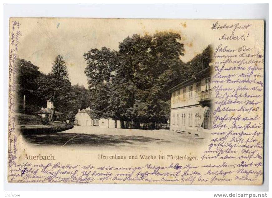 Cpa AUERBACH Herrenhaus Und Wache Im Furstenlager Lavoir Chateau  Le 183 Lehrmittelanstalt Bensheim - Auerbach (Vogtland)