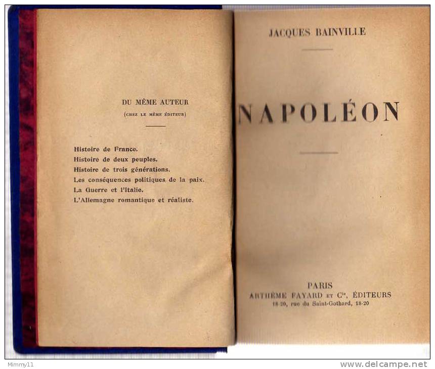 NAPOLE'ON - Jacques Bainville - Pag.592 - 1901-1940