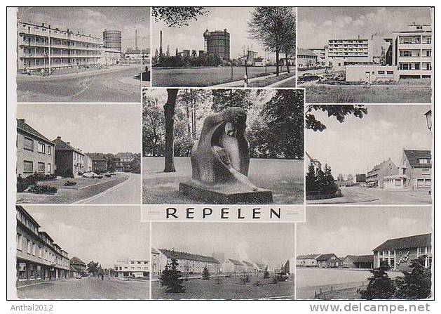 AK Siedlung Repelen Moers Rheinkamp Schule Zeche Kabinenroller Sw 15.8.1966 - Mörs
