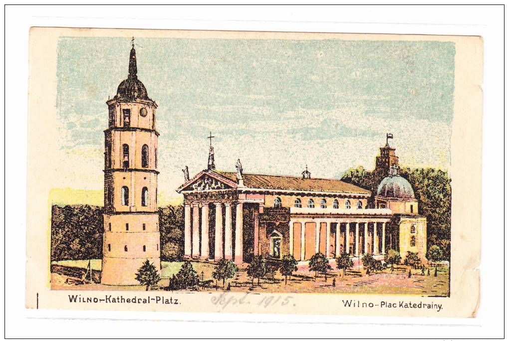 Wilna (Vilnius) Wilno-Kathedral-Platz - Lituania