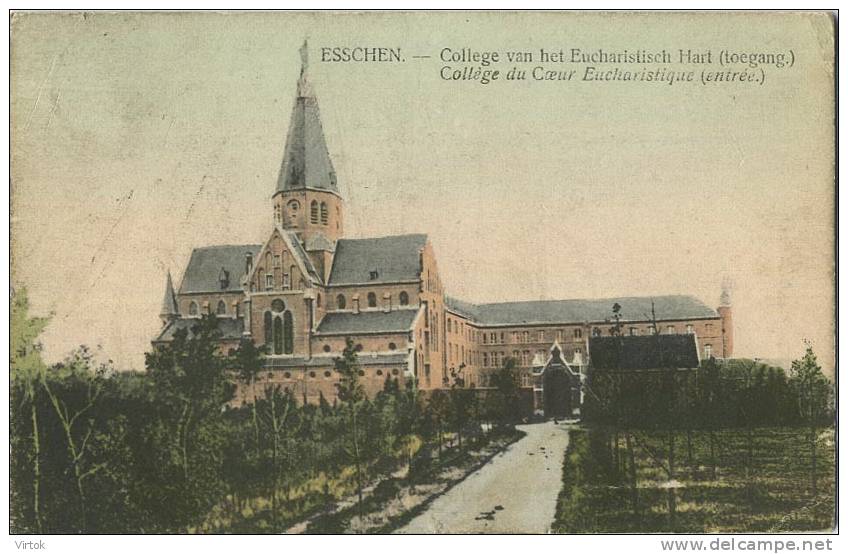 Essen - Esschen :  College Van Het Eucharistisch Hart -  Toegang  ( Geschreven Met Zegel )   Edit :  A. Castille Bxl - Essen