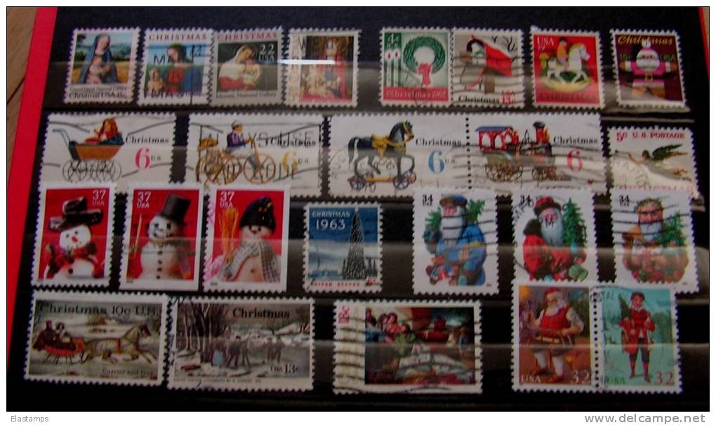 ==USA Weihnachten  Chrismas Lot 25pc - Used Stamps