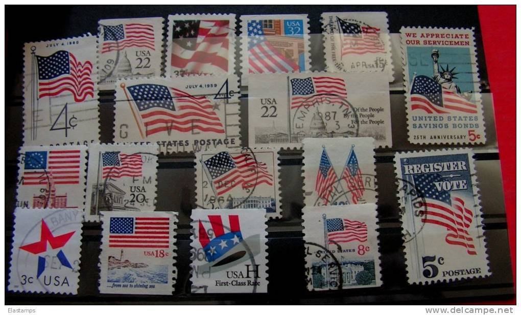 ==USA Flag  Lot 17pc - Verzamelingen
