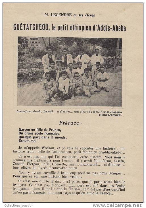 Magazine Illustré , 24 Pages , Bibliothéque De Travail , Guétatcheou , Addis Abeba, Frais Fr/2.25€ - Non Classificati