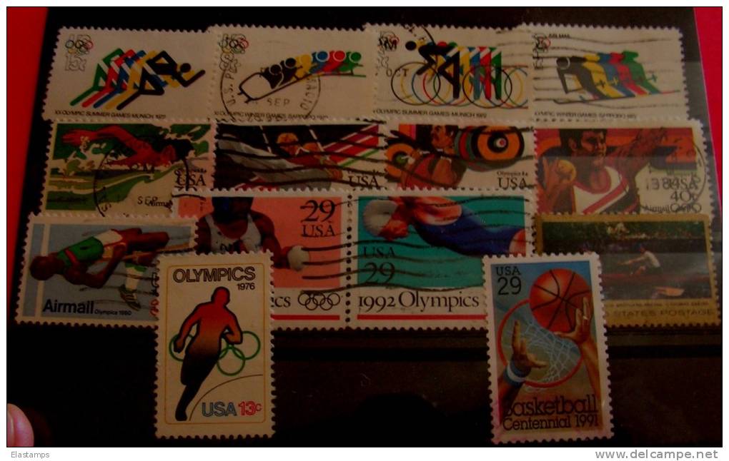 ==USA Sport  Olympics  Lot 14pc - Other & Unclassified