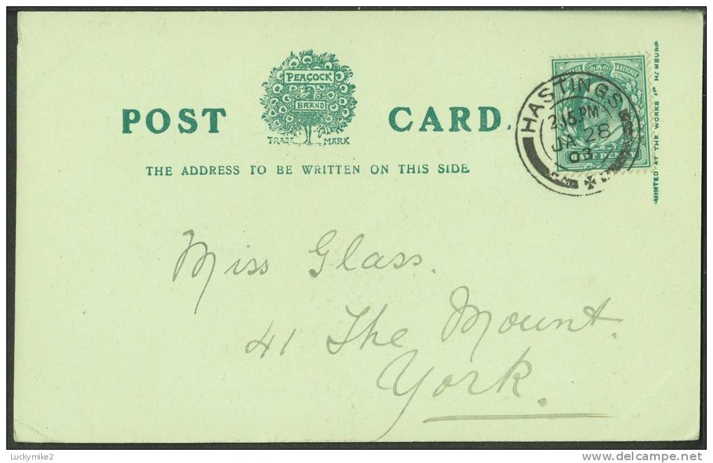 "Rye, Landgate",   Posted 1903  (good "HASTINGS" Cds).       Ss-152 - Rye