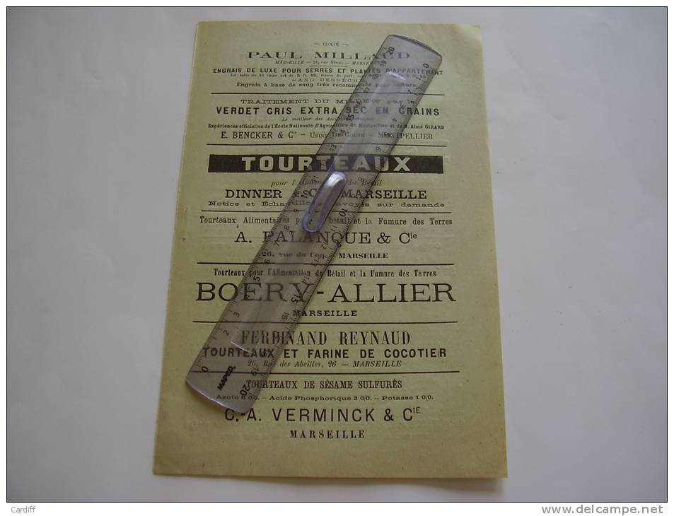 1896 Publicité : Engrais,sang Desséché,tourteaux,farine De Cocotier,plants D'asperges,de Vigne. Plantes Lévêque à Ivry - Otros & Sin Clasificación