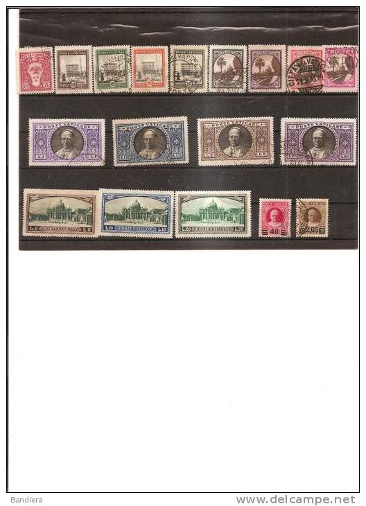 VATICAN LOT N° 3 AVEC SERIE COMPLETE DE 1933*4 N° 44/59+ 60-62 OBLITERE 20% COTE - Oblitérés