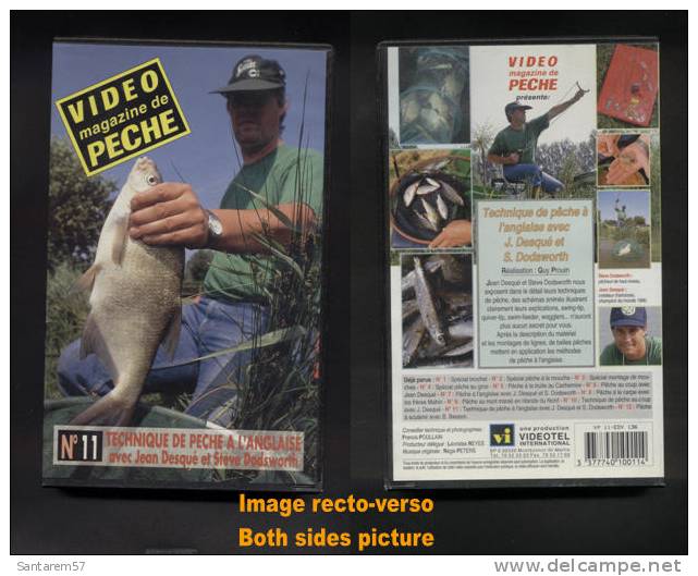 VHS Cassette Vidéo Magazine De Pêche Technique De Pêche à L´Anglaise Avec Jean Desqué Et Steve Dodsworth 1991 - Deporte