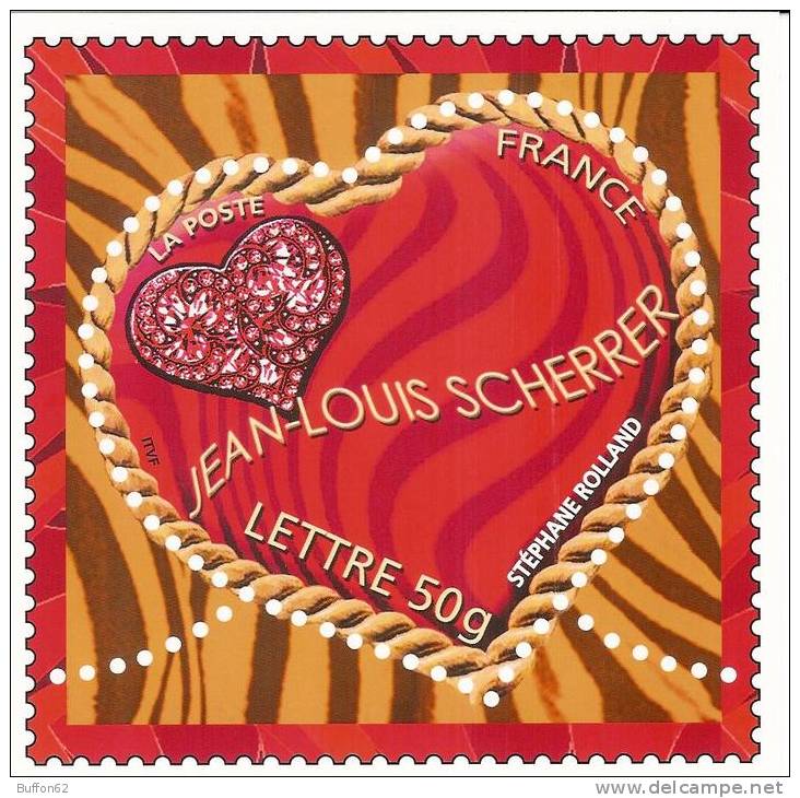 Saint Valentin. Coeur Du Couturier Stéphane Rolland De La Maison Jean-Louis Scherrer. Valeur : Lettre 50g. - Valentinstag