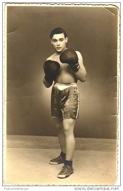 Photocard Of A Young Boxer, Brussels 1953 - & Boxeur - Boxe