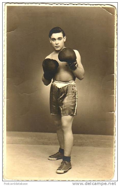 Photocard Of A Young Boxer, Brussels 1953 - & Boxeur - Boxing