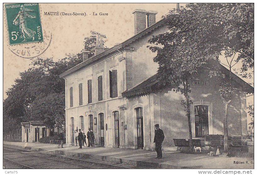 Mauzé 79 - Gare Chemins De Fer - Mauze Sur Le Mignon