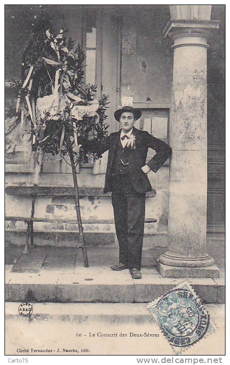Deux-Sèvres 79 - Le Conscrit Des Deux-Sèvres - Editeur Nauche Fernandus - Cachet Manuel Chef Boutonne 1905 - Autres & Non Classés