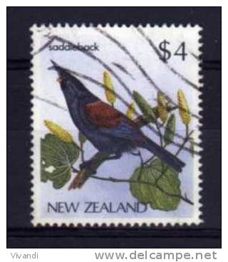 New Zealand - 1986 - $4 Native Birds/Saddleback - Used - Usados