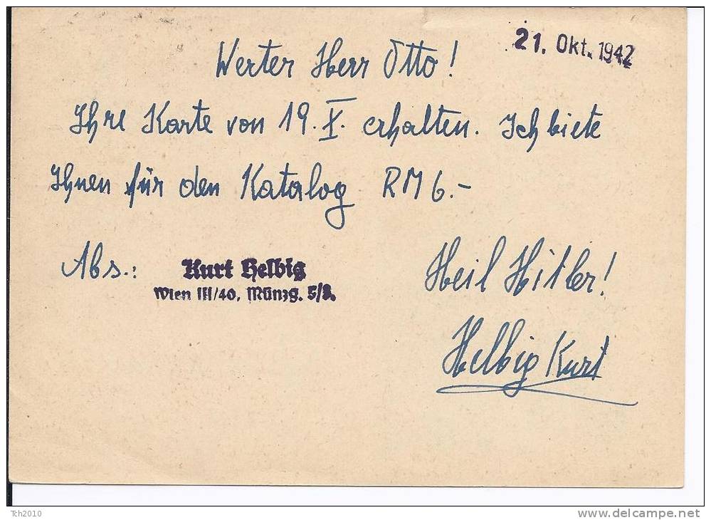 DT- Reich (A0627) Ganzsache P309 Mit Sonderstempel, Wien, Gründungstagung, Europäischer Jugendverband - Briefe U. Dokumente