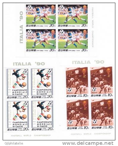 COREE NORD 2787/89 Feuille Italia 90 - Football - 1990 – Italien