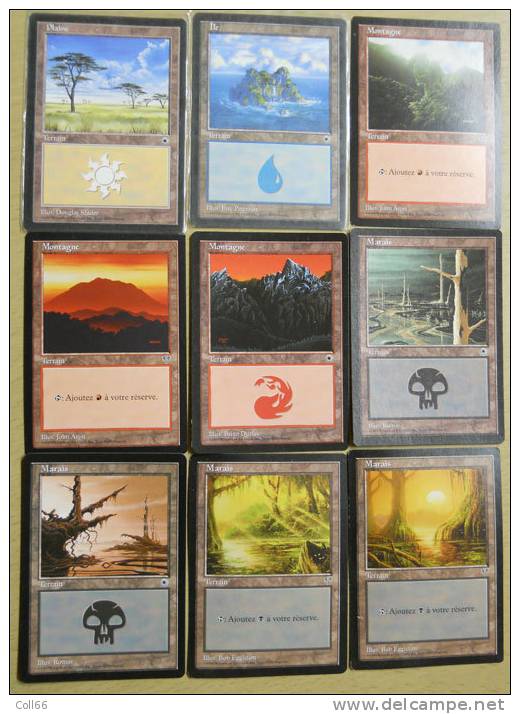 lot 105 cartes de collection jeux trading cards fantasy Magic the Gathering dont 72 différentes Postage inclus / Europe
