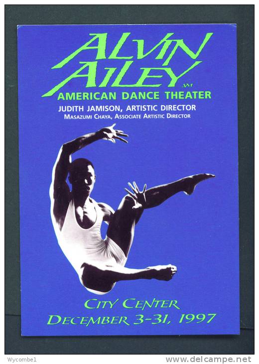 USA  -  Alvin Ailey Publicity Postcard  Unused As Scans - Tanz