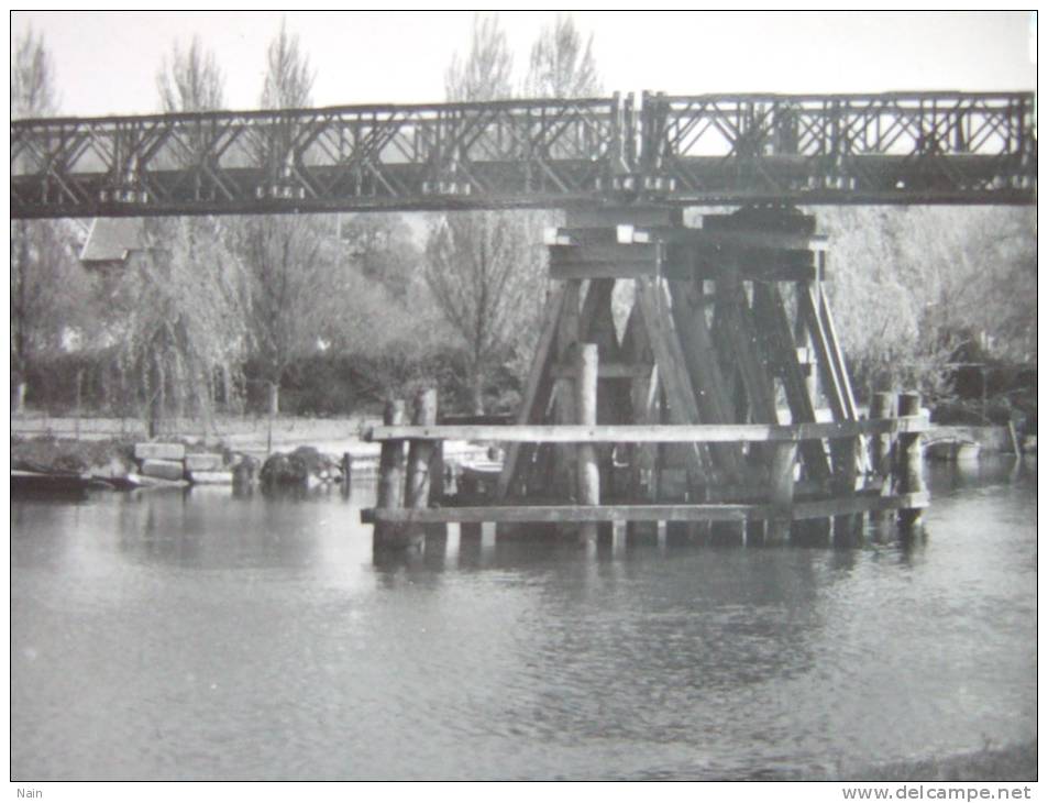 60 - RETHONDES - RIVE GAUCHE - CONSTRUCTION DU PONT, PILIER ....RARE ... - Rethondes