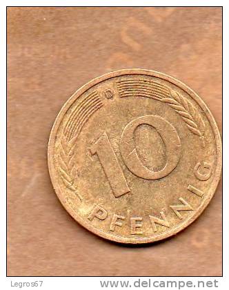 PIECE DE 10 PFENNIG RFA 1982 D - 10 Pfennig