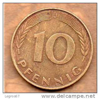 PIECE DE 10 PFENNIG RFA 1990 J - 10 Pfennig