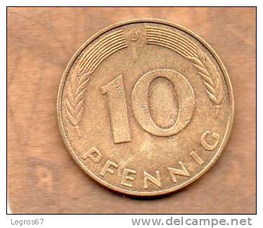 PIECE DE 10 PFENNIG RFA 1989 J - 10 Pfennig