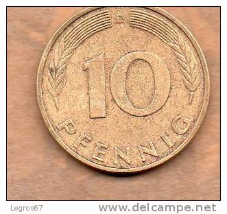 PIECE DE 10 PFENNIG RFA 1990 D - 10 Pfennig