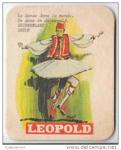 Sous-bock Leopold "De Dans In De Wereld - La Danse Dans Le Monde" Grèce-Griekenland - Bierviltjes