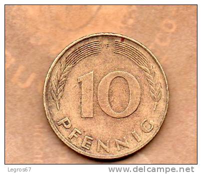 PIECE DE 10 PFENNIG RFA 1977 F - 10 Pfennig