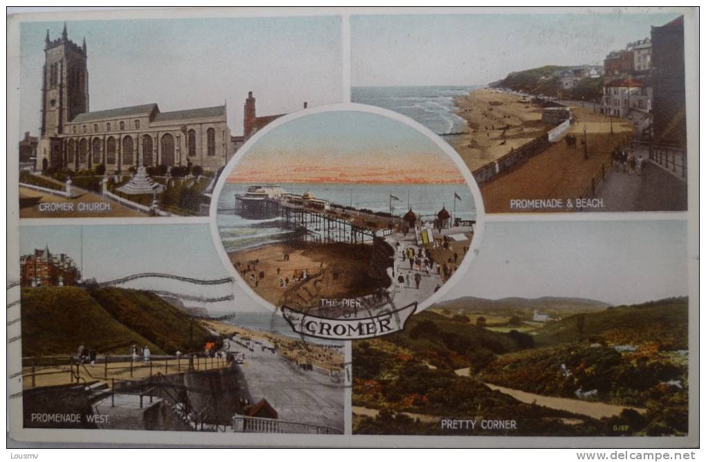 Angleterre / England : Cromer : Multi Vue - Multi View : Church, Promenade, Beach, Pretty Corner, The Pier - Sonstige & Ohne Zuordnung