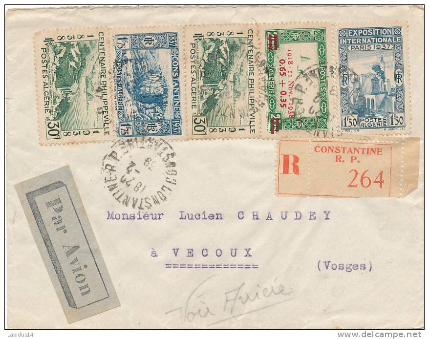 F F S 322/ - LETTRE     RECOMMANDEE VOYAGE  1939 - Covers & Documents