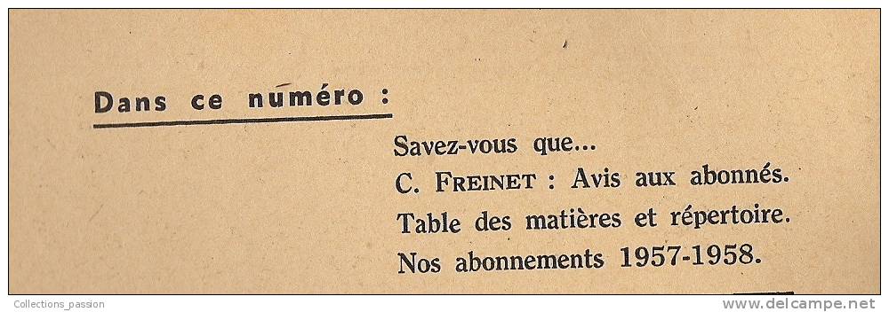 Magazine Illustré , 40 Pages , Bibliothéque De Travail , Répertoire B. T. , 1957 , Frais Fr/2.25€ - Other & Unclassified