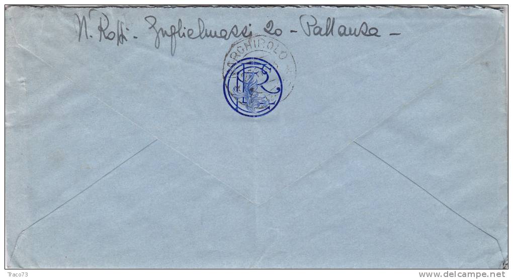 PALLANZA  /  MARCHIROLO - Cover _Lettera  R.S.I. 24.11.1943 - Imperiale Con Fasci Cent. 30 + 20 - Marcophilie