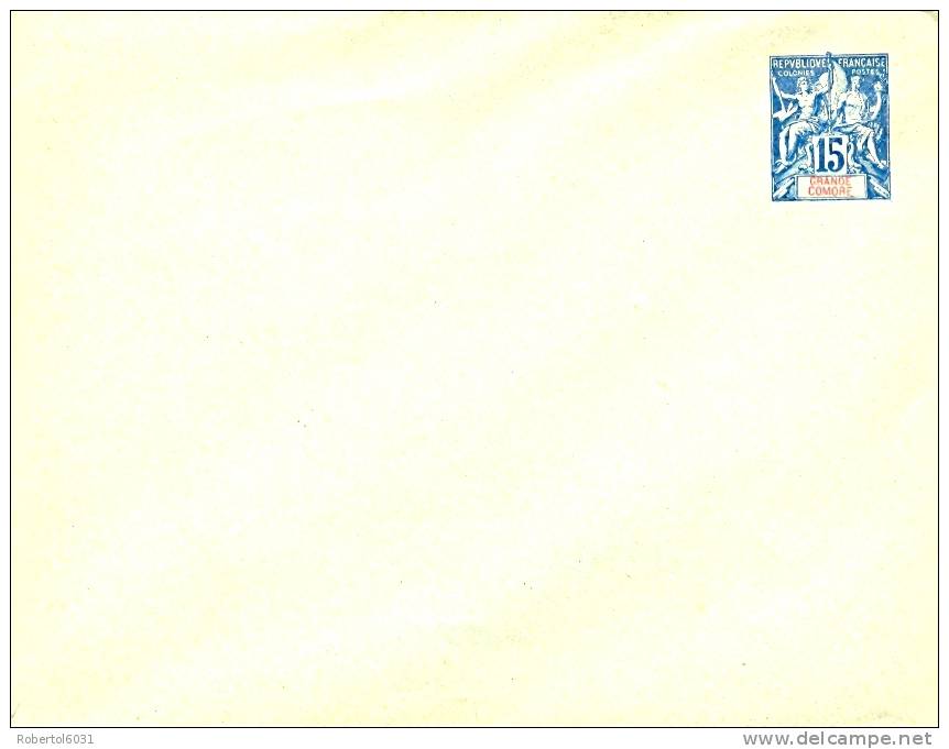 Grand Comoro Postal Stationery Envelope 15 C. Type "Groupe" Mint - Ongebruikt