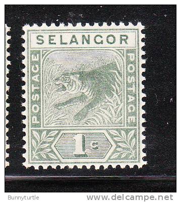 Selangor Malaya 1891-95 Tiger 1c Mint - Selangor