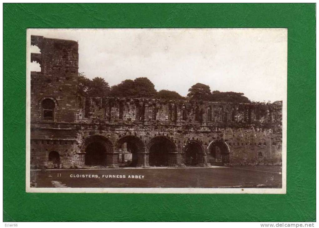 The Cloisters , Furness Abbey , Barrow -in-Furness CPA  Année 1925  Sépia  -N° 11 - Barrow-in-Furness