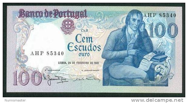 PORTUGAL , 100 ESCUDOS 24.2.1981. P-178b , UNC - Portugal