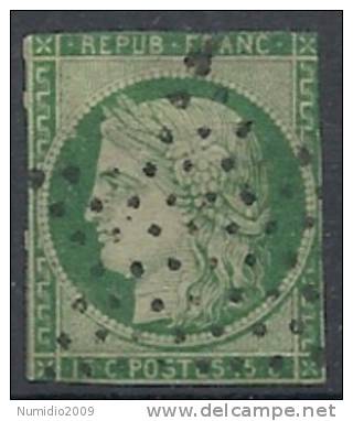 1849-50 FRANCIA USATO CERERE 15 CENT - FR001 - 1849-1850 Ceres
