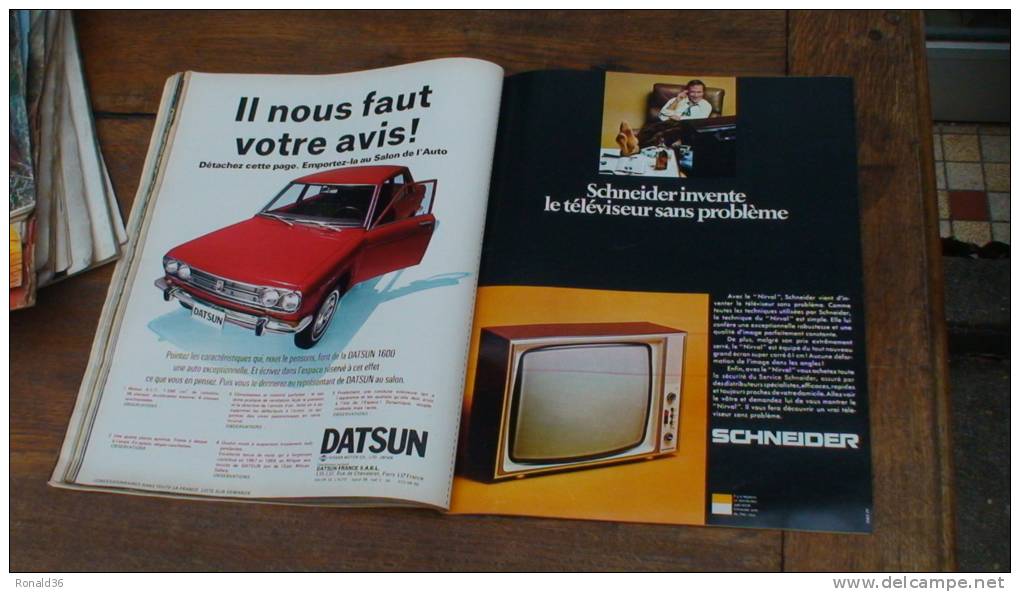 UN N° de PARIS MATCH LEGION TCHAD SALON AUTOMOBILE vw coccinelle datsun  simca fiat peugeot  Mercedes