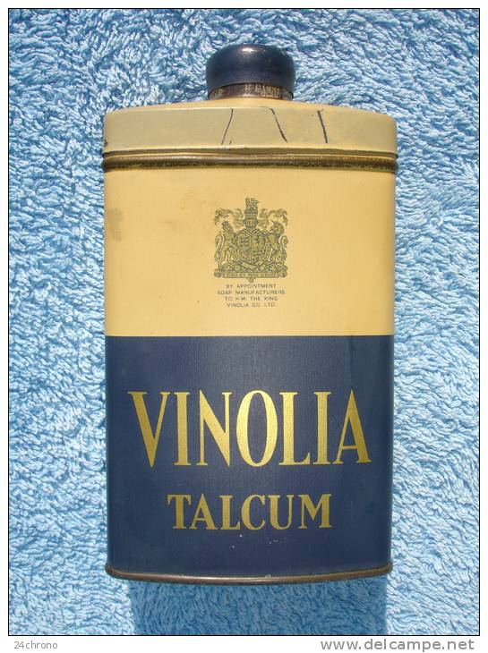 Boite De Talc: Vinolia Talcum Is Wonderfully Refreshing After Bathing & After Shaving, London, England (12-867) - Kosmetika