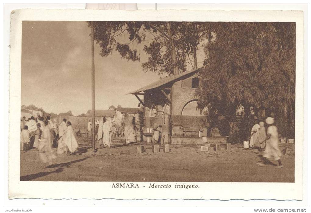 1465-ASMARA(ERITREA)-MERCATO  INDIGENO-1936-EX COLONIE ITALIANE-FP - Erythrée