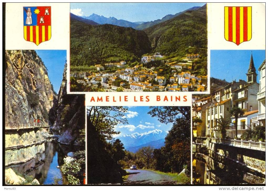 Amélie Les Bains- Vue Gle  Gorges Mondony, Canigou, ..... ** Joli Carte **  Be- Ed Larrey N° 3B  ( 17-08-1974 ) - Other & Unclassified