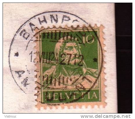 Cachet " Bahnpost - 12 VIII 24 27 12  AMBULANT " . - Ferrocarril