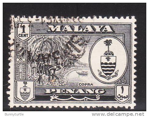 Penang Malaya 1960 State Crest 1c Used - Penang